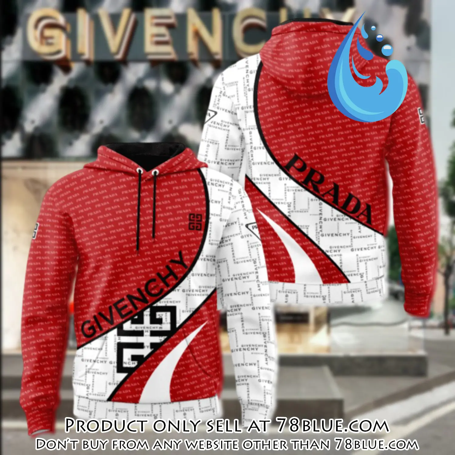 Givenchy prada unisex hoodie luxury brand gifts  jh2288 78b0425847